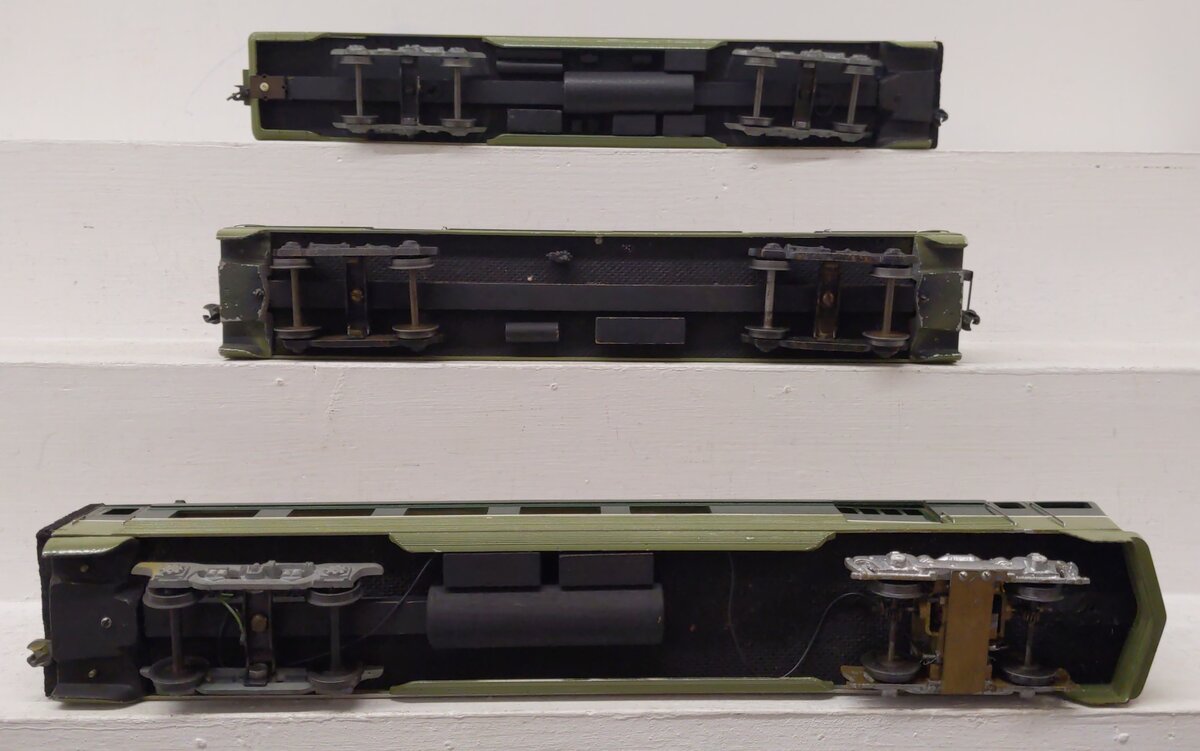 Custom O Scale Northern Pacific RDC & Passenger Car Set [2-Rail] VG