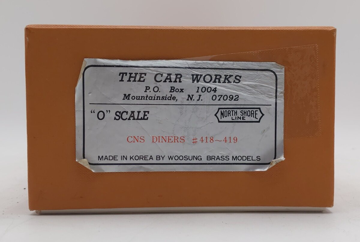 The Car Works O Scale CNS Diners #418-419 - Unpainted EX/Box