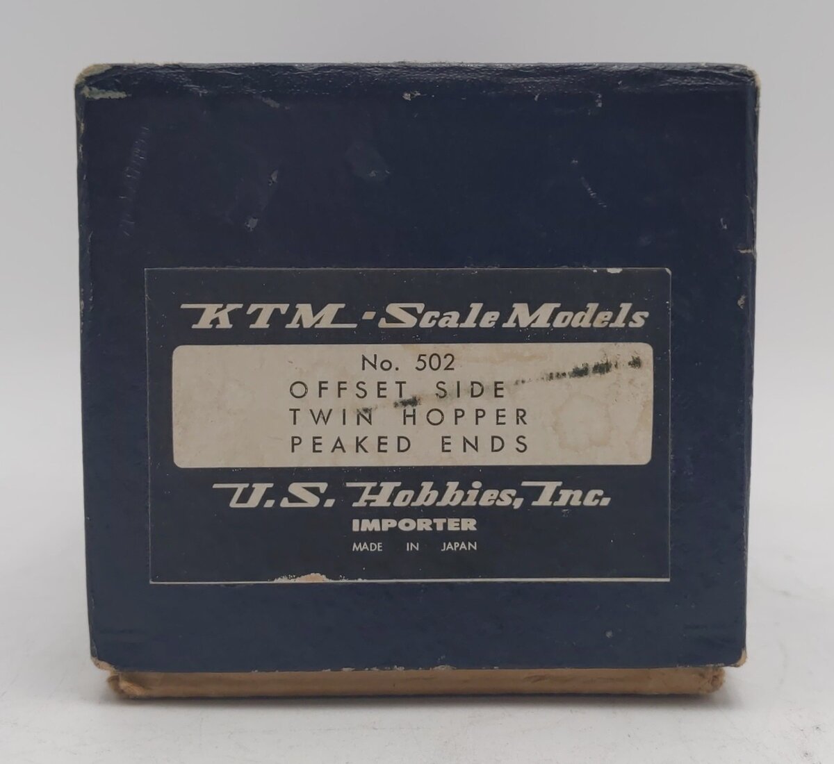 US Hobbies 502 O BRASS Offset Side Twin Hopper Peaked Ends EX/Box