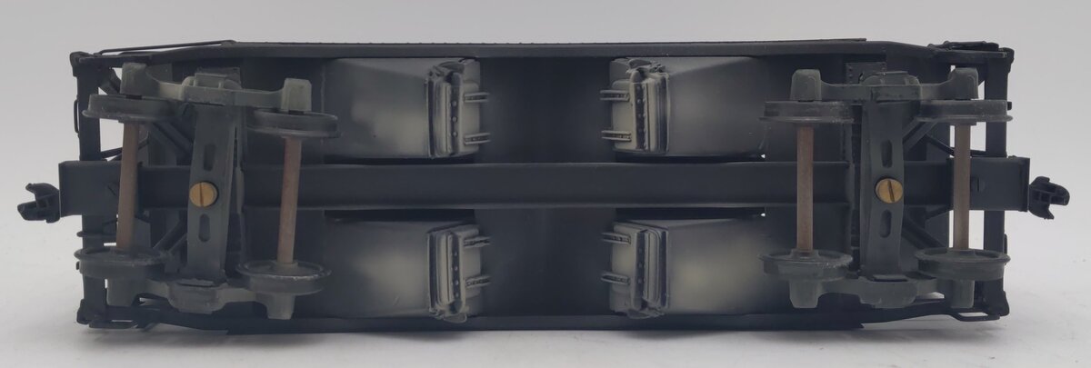 US Hobbies 502 O BRASS Offset Side Twin Hopper Peaked Ends EX/Box