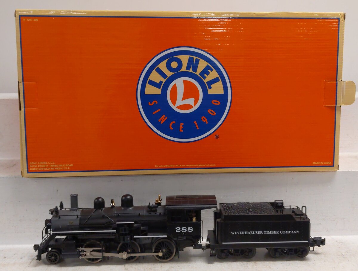 Lionel 6-11291 O Weyerhaeuser 2-6-0 Mogul Steam Locomotive #288 EX/Box