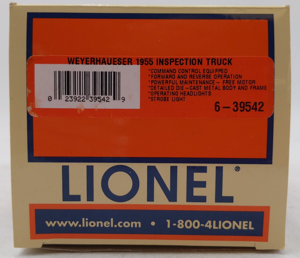 Lionel 6-39542 O Weyerhaeuser Timber 1955 MOW Pickup Truck w/ RR Wheels