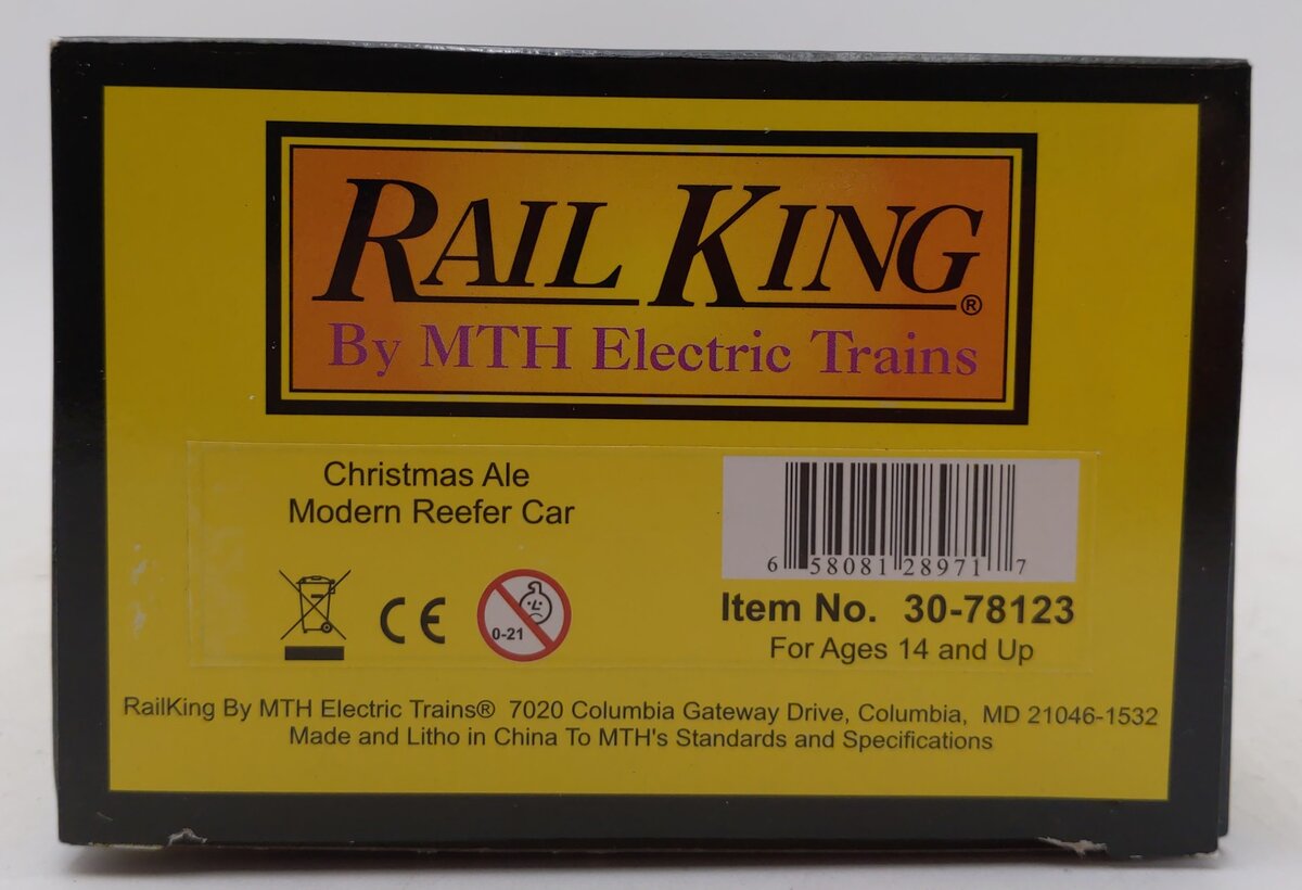 MTH 30-78123 Christmas Ale Modern Reefer Car #1225
