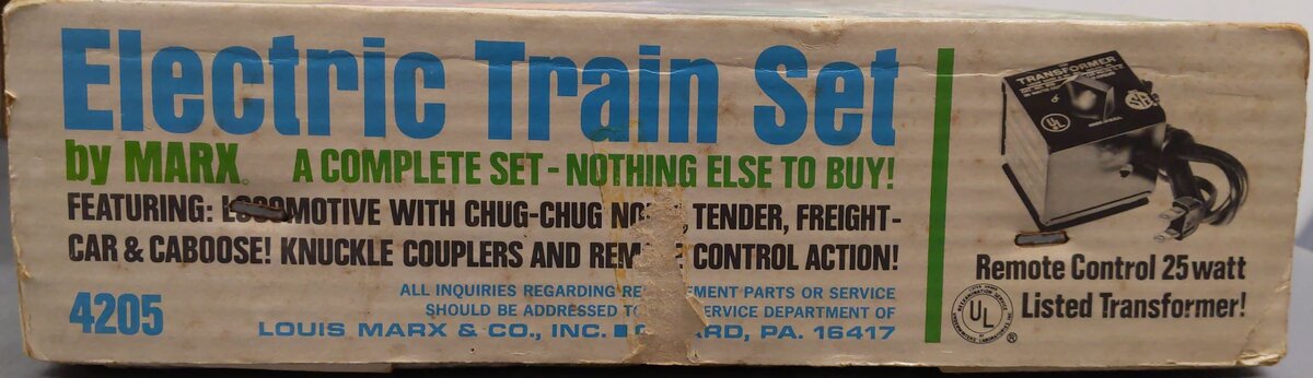 Marx 4205 Vintage O Electric Train Set VG/Box