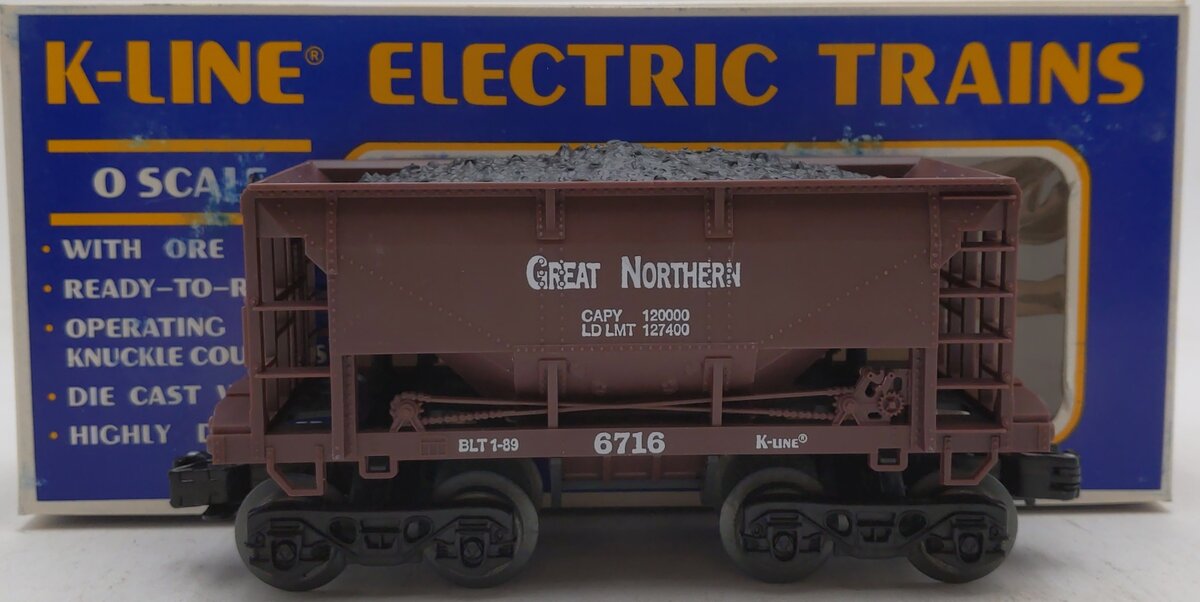 K-Line K6716 Great Northern Ore Car LN/Box