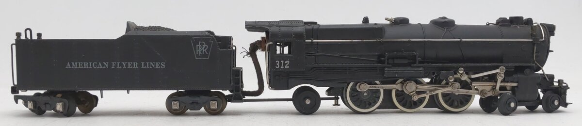 American Flyer 312 Vintage S PRR 4-6-2 K5 Atlantic Steam Locomotive & Tender VG