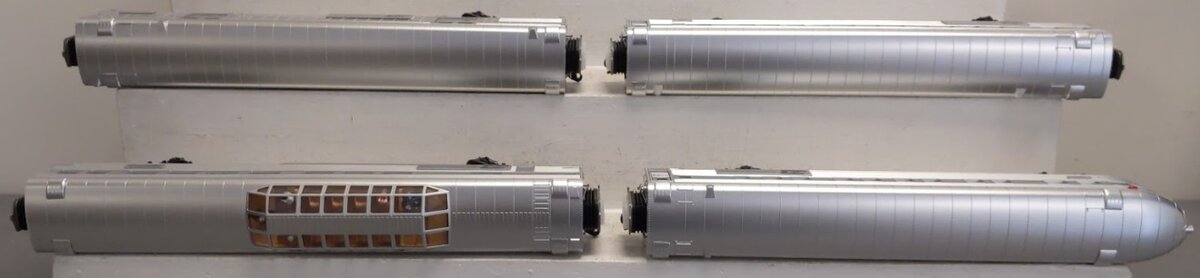 Atlas 3001590S O Burlington Northern 70' Streamline 4 Car Passenger Set (3 Rail) EX/Box