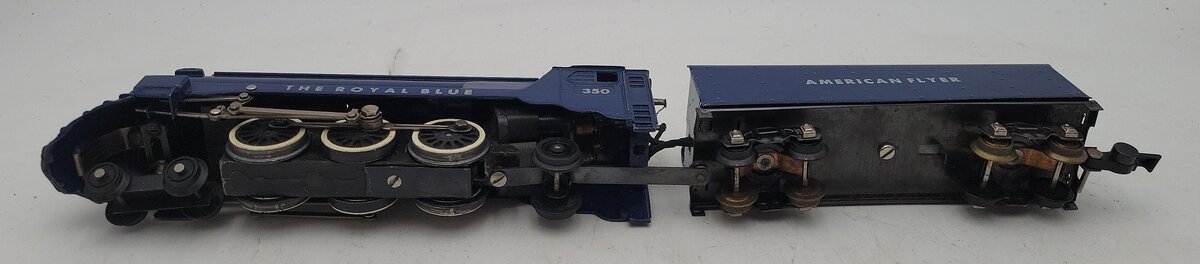 American Flyer 350 Vintage S B&O The Royal Blue 4-6-2 Die-Cast Steam Locomotive VG