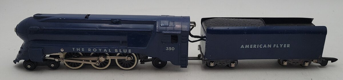 American Flyer 350 Vintage S B&O The Royal Blue 4-6-2 Die-Cast Steam Locomotive VG