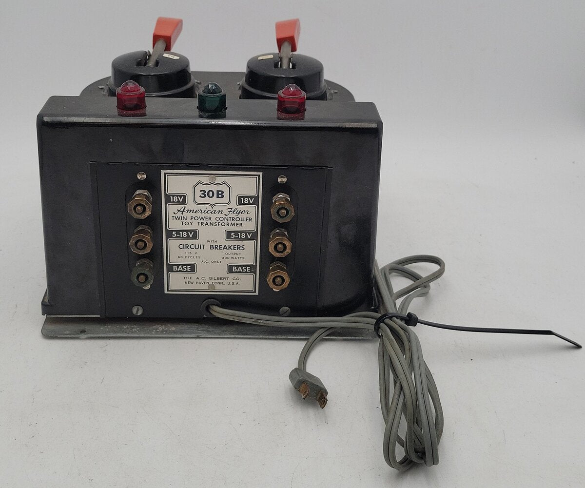 American Flyer 30B Vintage S 300 Watt Transformer - Runs 2 Trains VG