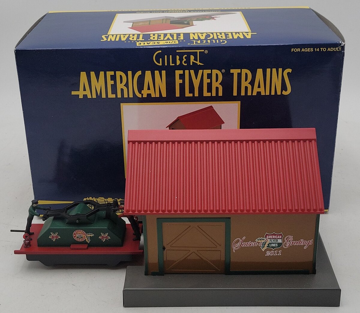 American Flyer 6-48096 S Scale Christmas Handcar w/Shed LN/Box