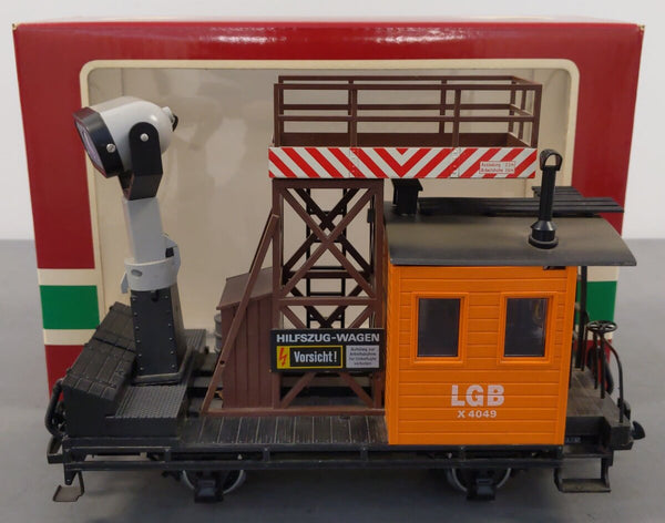 LGB 4049 G Scale Operating Searchlight Car w/ Metal Wheels EX/Box