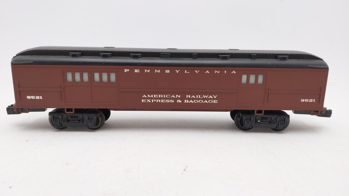 Lionel 6-9521 O Gauge Pennsylvania Illuminated Baggage Car #9521 EX