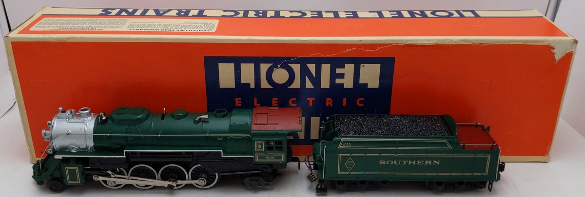 Lionel 6-8309 O Gauge Southern 2-8-2 Mikado Steam Locomotive & Tender #4501 EX/Box