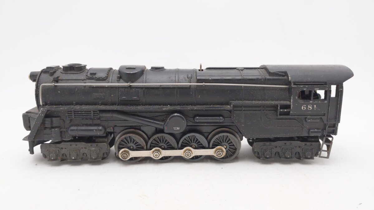 Lionel 681 Vintage O 6-8-6 Die-Cast S2 Steam Turbine Locomotive VG
