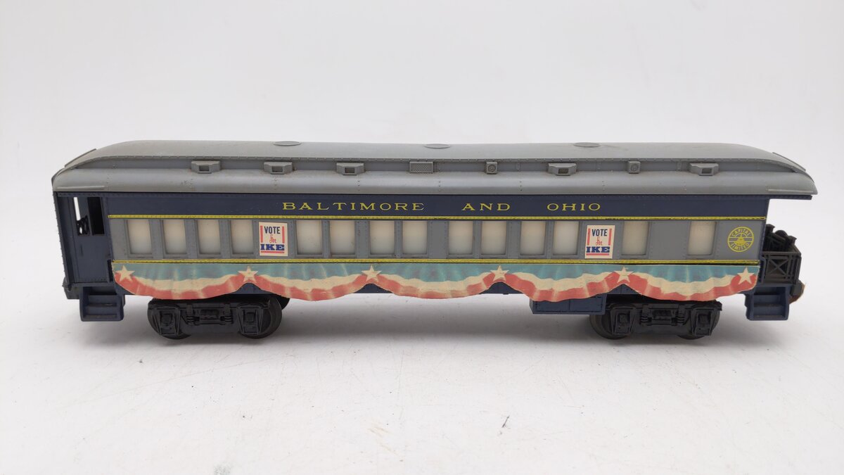 Lionel 6-9529 O Baltimore & Ohio Eisenhower Campaign Observation Car EX
