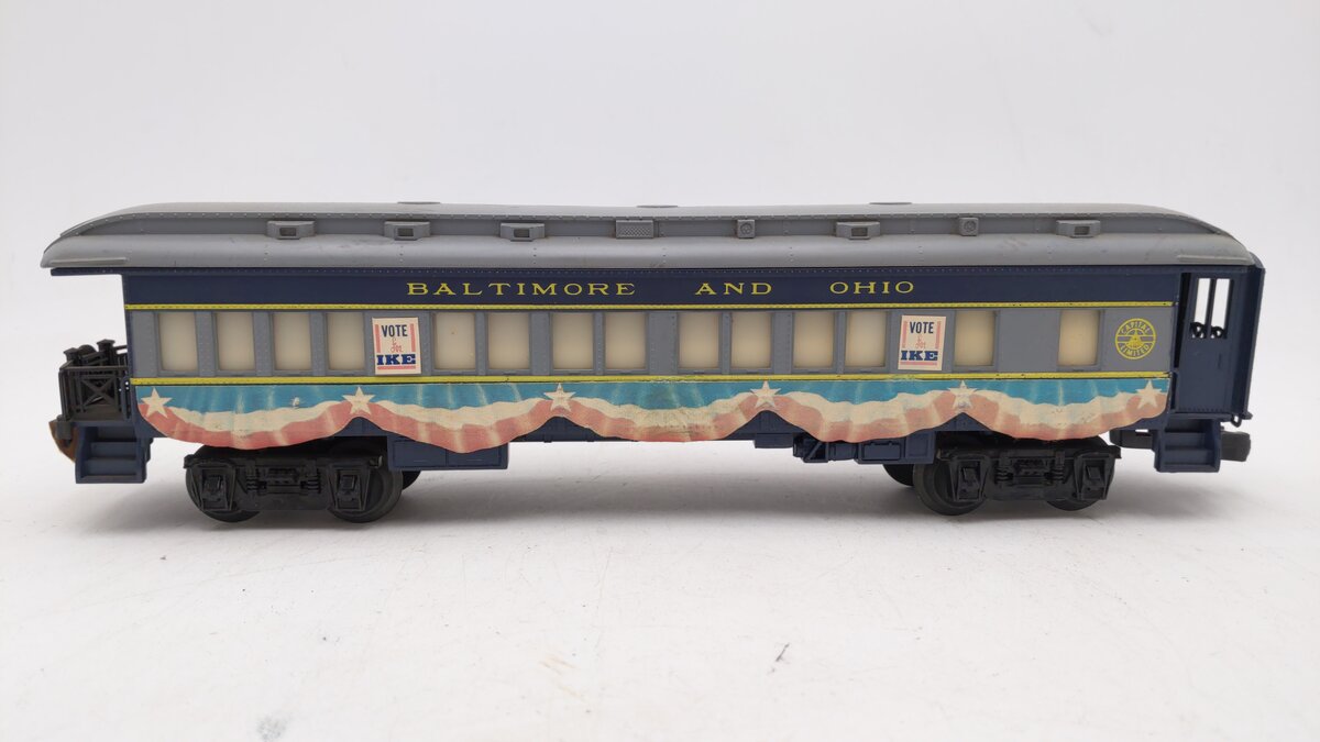 Lionel 6-9529 O Baltimore & Ohio Eisenhower Campaign Observation Car EX