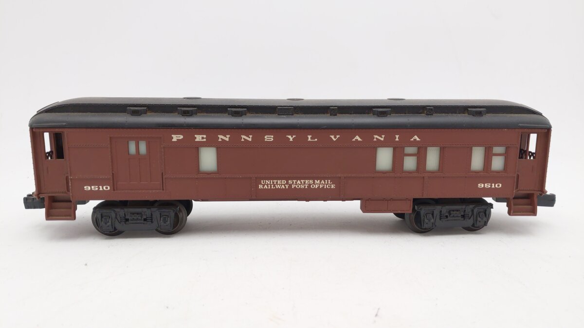 Lionel 6-9510 O27 Pennsylvania Mail Combo Baggage/Passenger Car EX