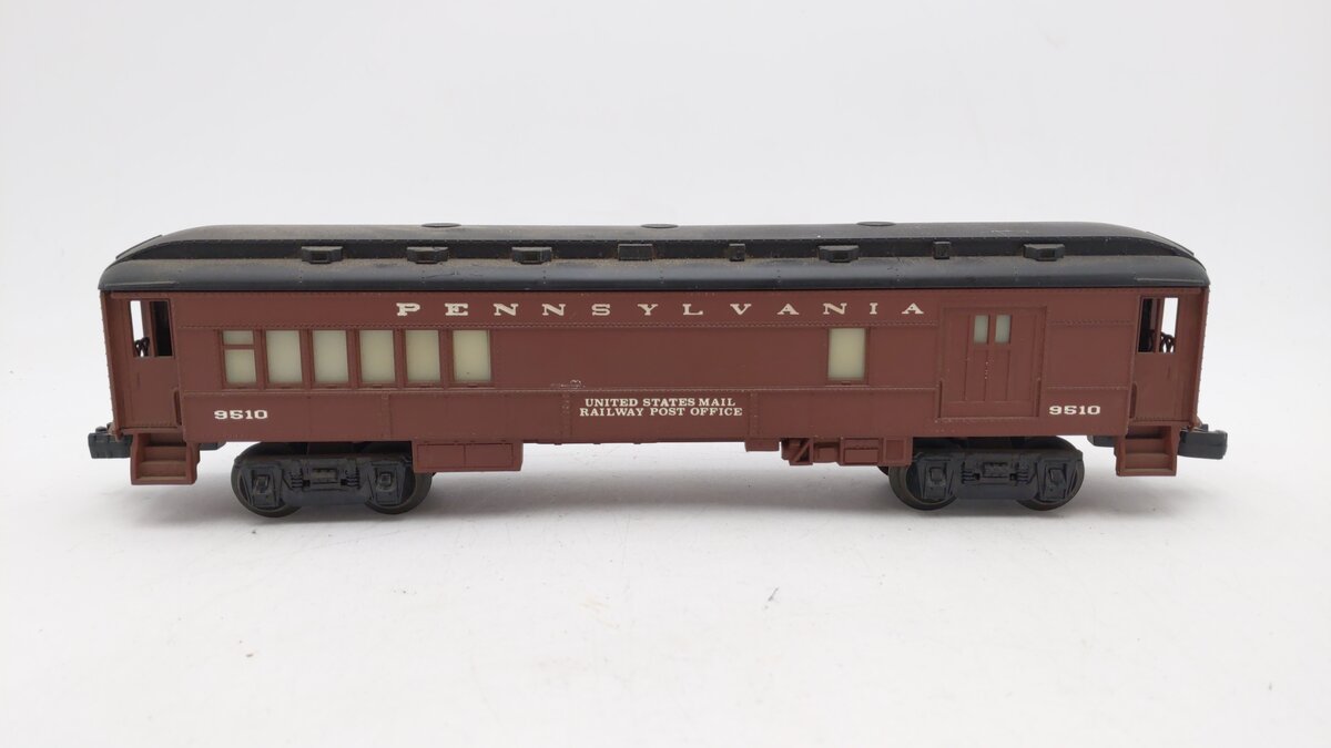 Lionel 6-9510 O27 Pennsylvania Mail Combo Baggage/Passenger Car EX