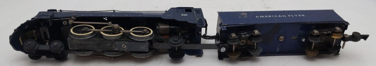 American Flyer 350 Vintage S B&O The Royal Blue 4-6-2 Die-Cast Steam Locomotive VG