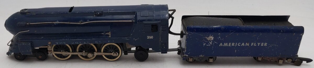 American Flyer 350 Vintage S B&O The Royal Blue 4-6-2 Die-Cast Steam Locomotive VG
