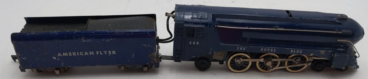 American Flyer 350 Vintage S B&O The Royal Blue 4-6-2 Die-Cast Steam Locomotive VG