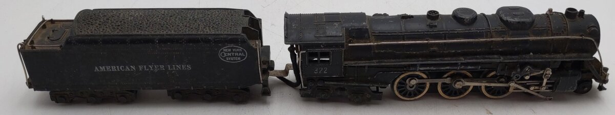 American Flyer 322 Vintage S NYC 4-6-4 Hudson Steam Locomotive & Tender
