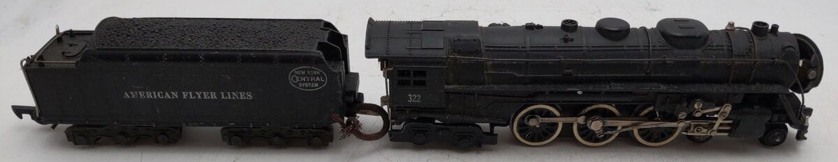 American Flyer 322 Vintage S NYC 4-6-4 Hudson Steam Locomotive & Tender VG