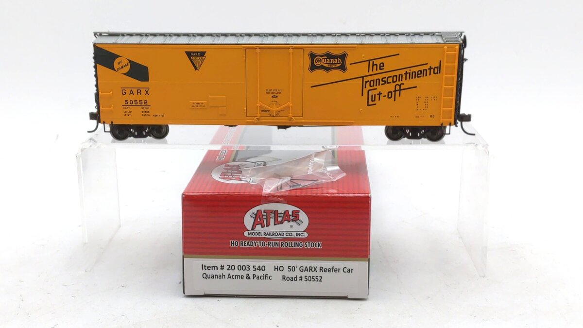Atlas 20003540 HO Scale Quanah Acme and Pacific 50’ GARX Reefer #50552