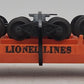 Lionel 6362-55 Vintage O Flat Car w/ 3 Trucks--Serif Letter Version EX