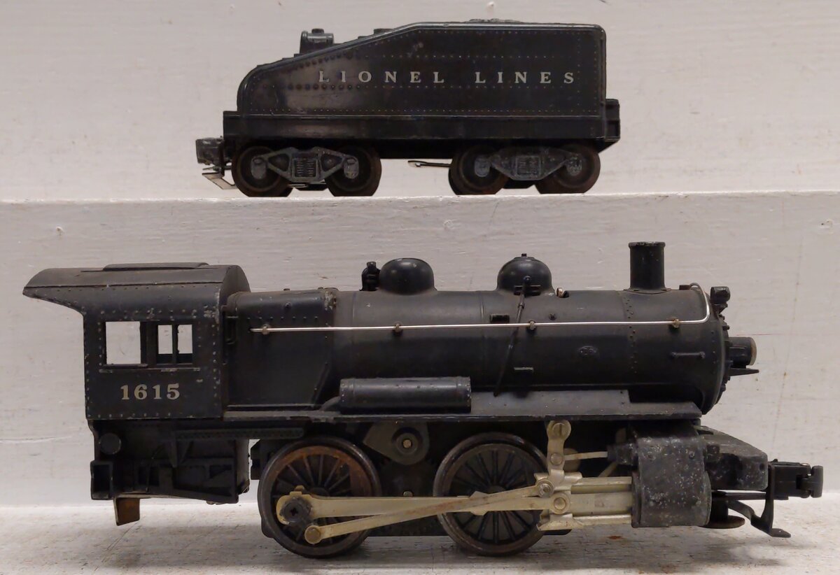 Lionel 1615 Vintage O 0-4-0 Die-Cast Steam Switcher Locomotive & Tender