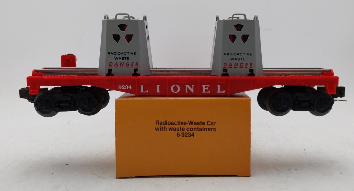 Lionel 6-9234 O Gauge Lionel Radioactive Waste Car w/Waste Containers LN/Box