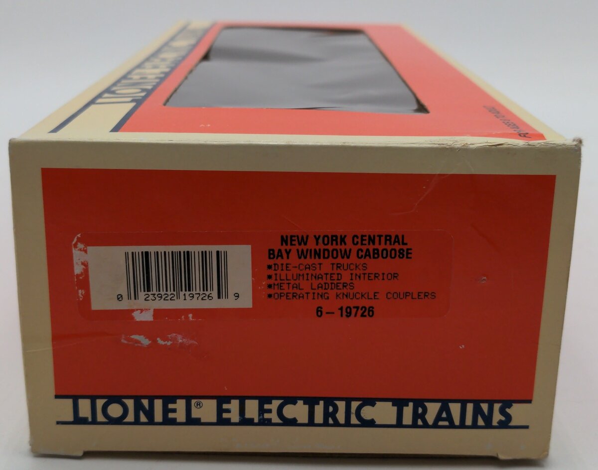 Lionel 6-19726 O Gauge New York Central Bay Window Caboose EX/Box