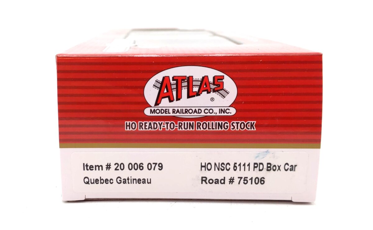 Atlas 20006079 HO Quebec Gatineau NCS 5277 Plug Door Boxcar #75106 LN/Box
