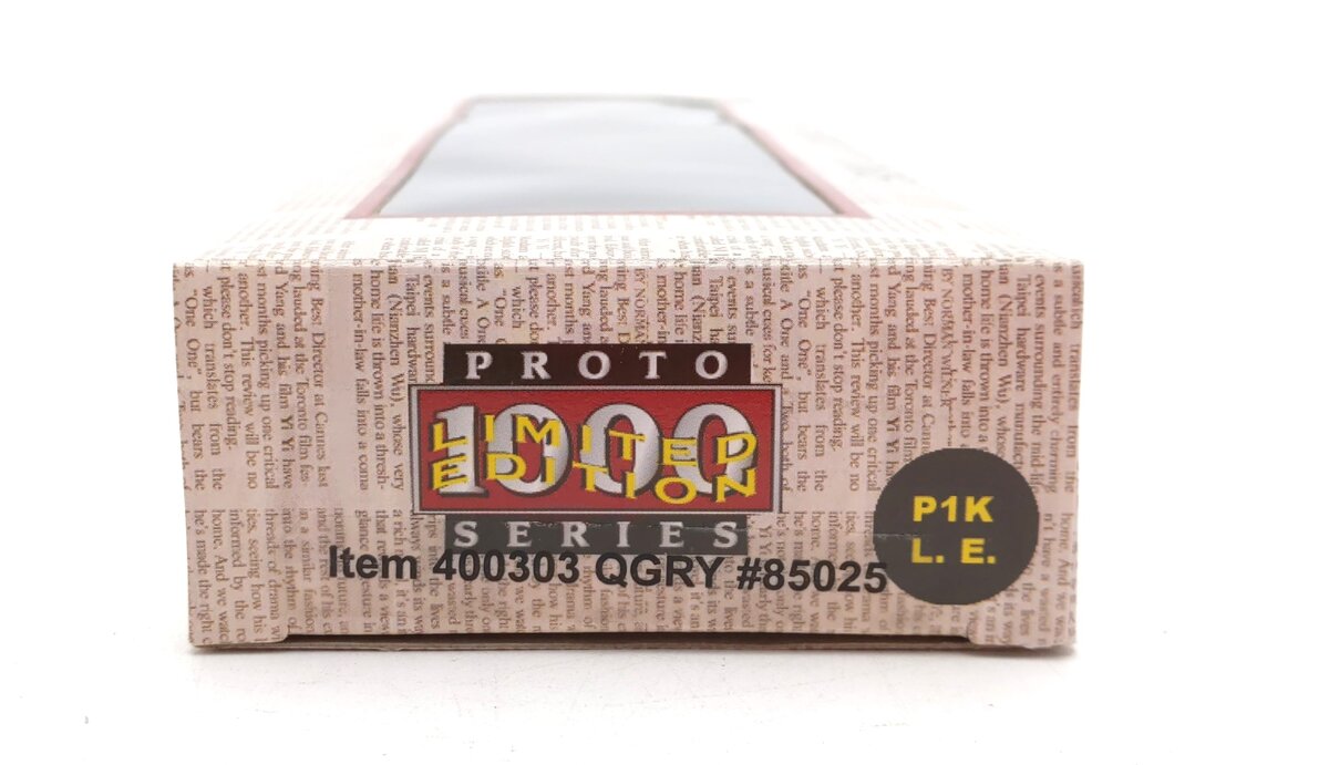 Proto 1000 400303 HO Scale 50' Newsprint Cars QGRY Limited Edition #85025