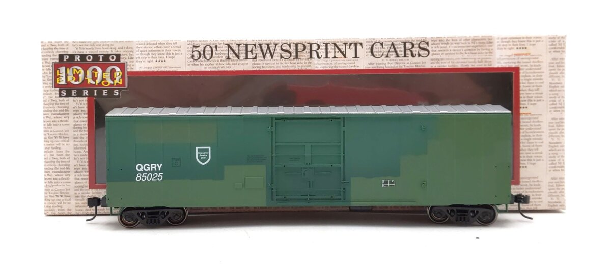 Proto 1000 400303 HO Scale 50' Newsprint Cars QGRY Limited Edition #85025