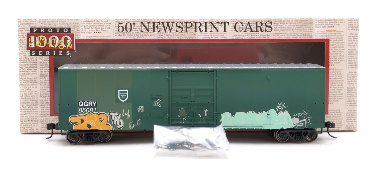 Proto 1000 400304 HO Scale 50' Newsprint Cars QGRY Limited Edition #85081 LN/Box