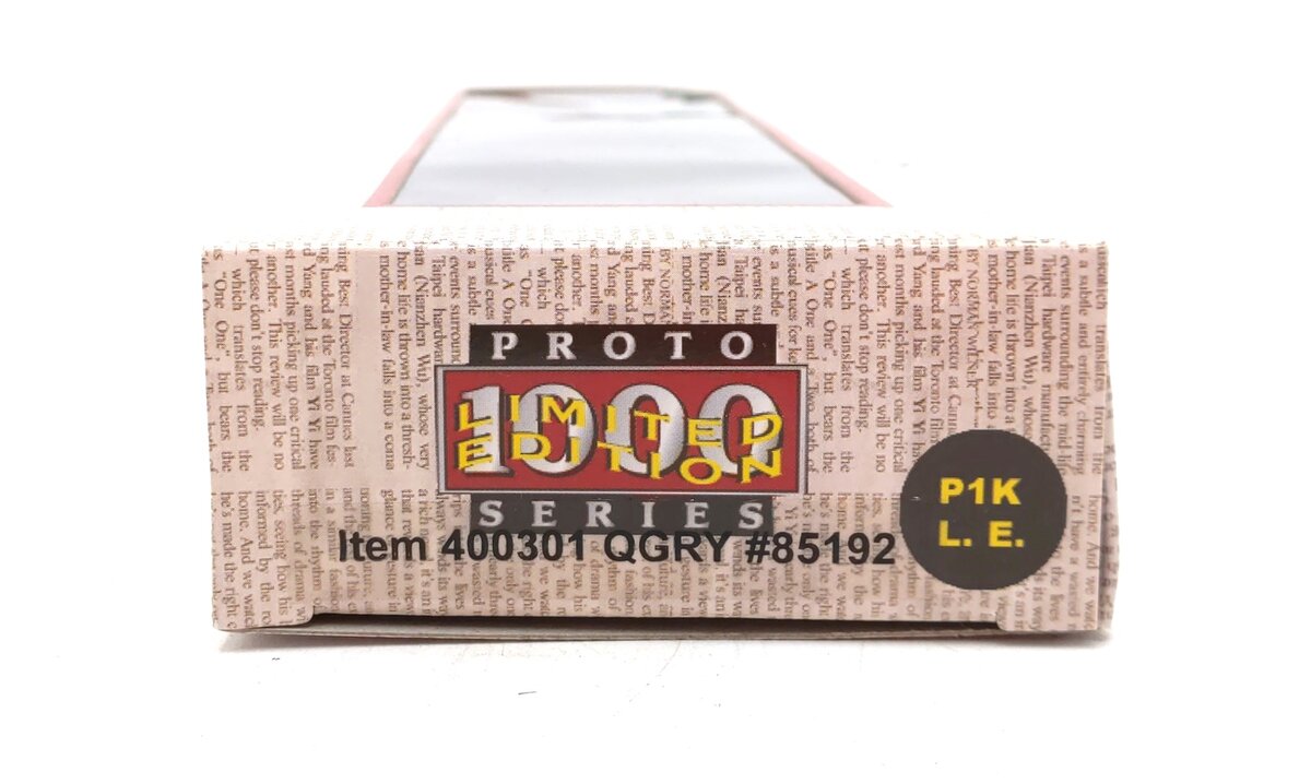 Proto 1000 400301 HO Scale 50' Newsprint Cars QGRY Limited Edition #85192