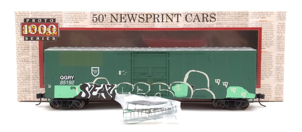 Proto 1000 400301 HO Scale 50' Newsprint Cars QGRY Limited Edition #85192