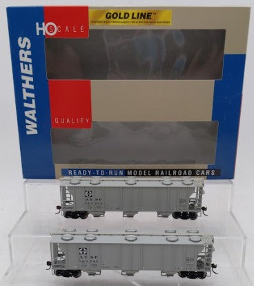 Walthers 932-27951 HO ATSF PS-2 2893 Cu Ft Covered Hopper Cars (Pack of 2)