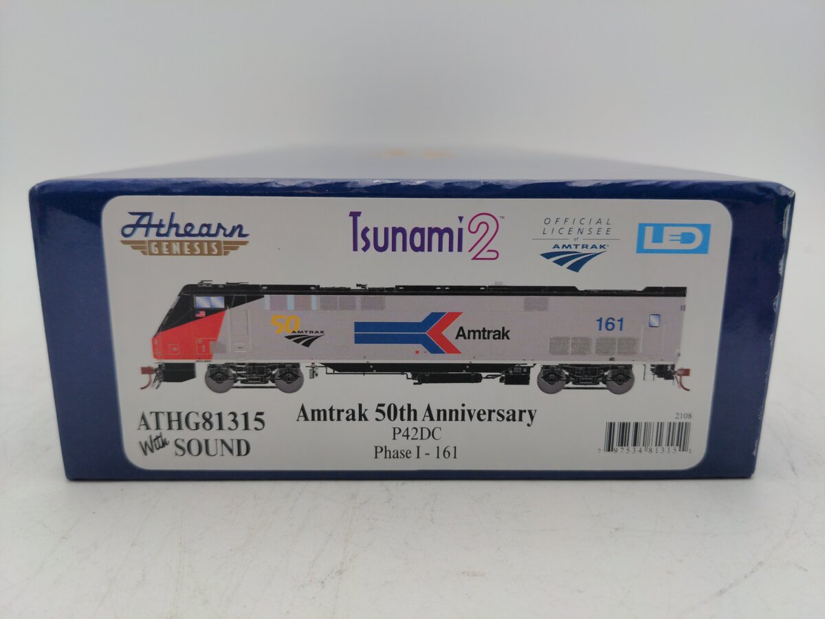 Athearn G81315 HO Amtrak P42 50th Anniversary Phase-1 Diesel #161 w/DCC & Sound LN/Box