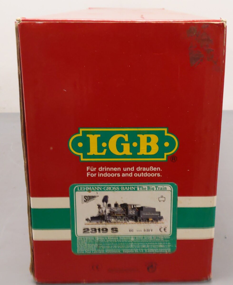 LGB 2319S C&S 2-6-0 Mogul Steam Locomotive w/Sound VG/Box