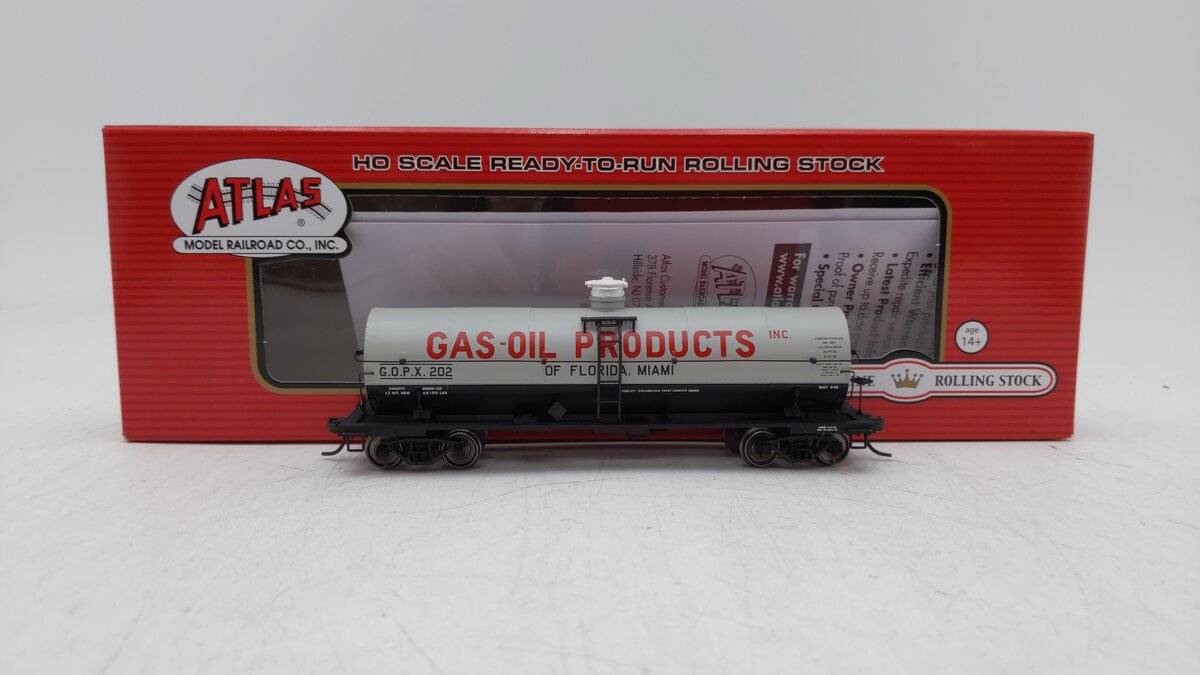 Atlas 20003735 HO Gas-Oil Products 11,000-Gallon Tank Car without Platform #202