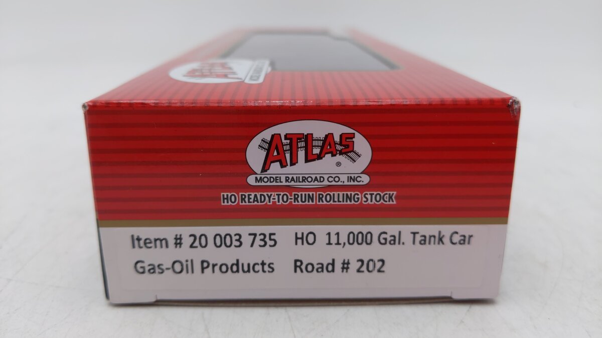 Atlas 20003735 HO Gas-Oil Products 11,000-Gallon Tank Car without Platform #202
