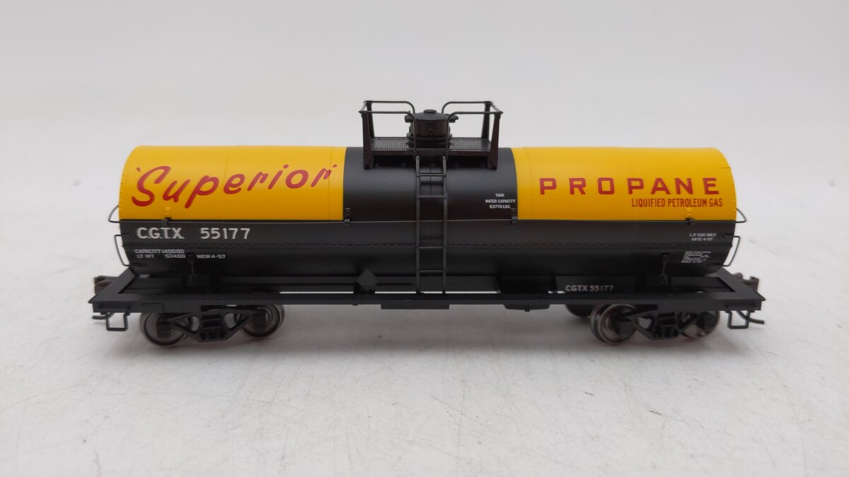 Atlas 20003747 HO Superior Propane 11,000 Gallon Tank Car #55177
