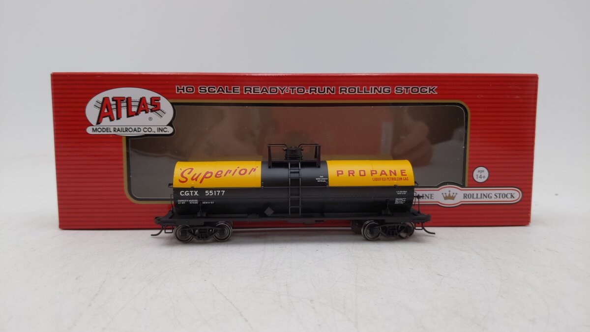 Atlas 20003747 HO Superior Propane 11,000 Gallon Tank Car #55177