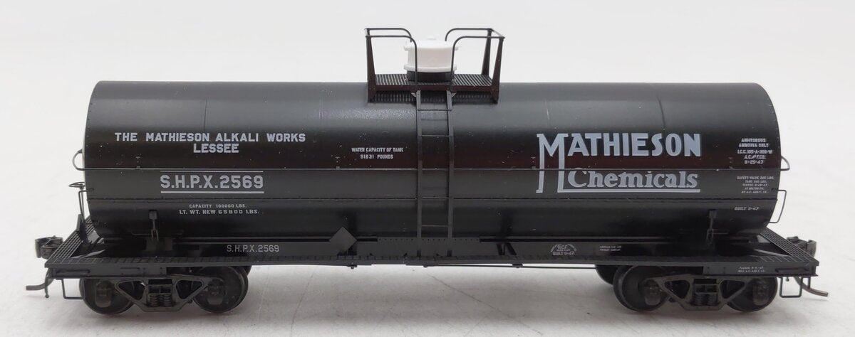 Kadee 9014 HO Mathieson Chemicals SHPX ACF 11000 gal Insulated Tank Car #2569