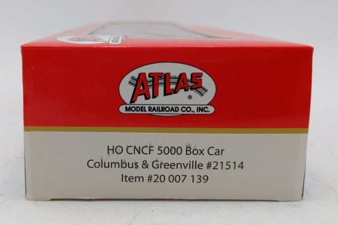 Atlas 20007139 HO Columbus & Greenville Master CNCF 5000 50' Box Car #21514