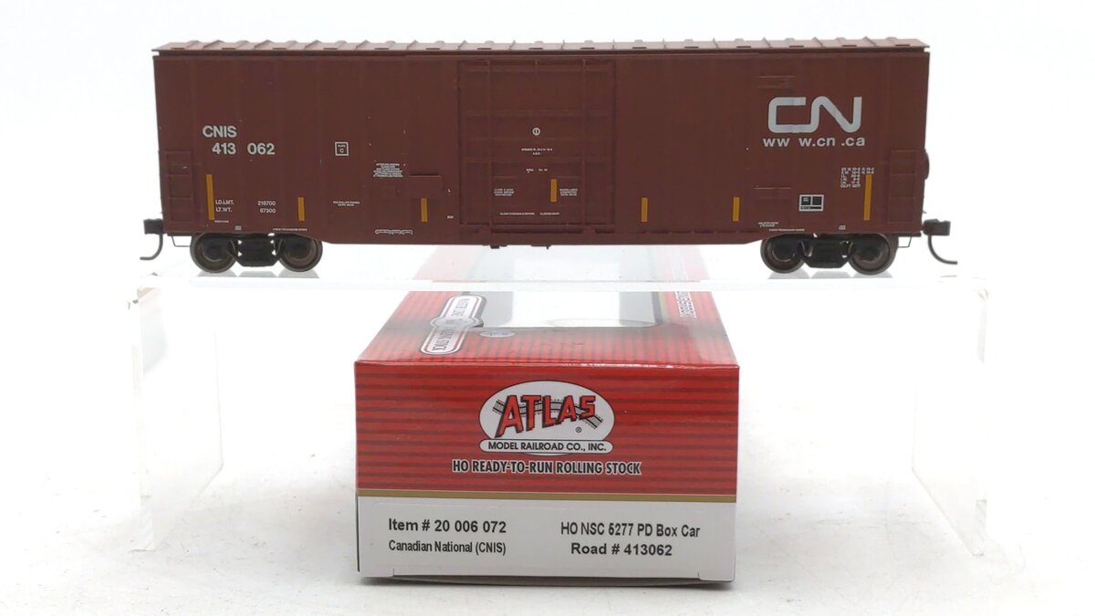 Atlas 20006072 HO Canadian National CNIS NCS 5277 Plug Door Boxcar #413062