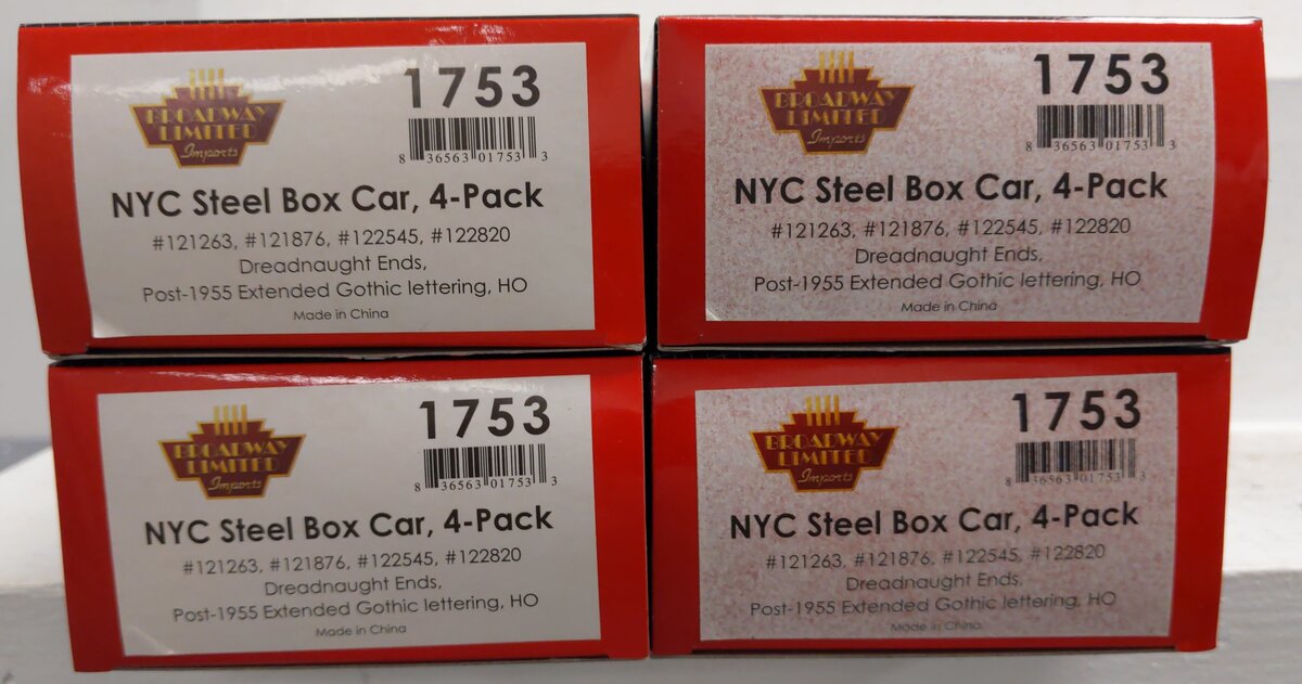 Broadway Limited 1753 HO New York Central NYC Specification 486 40' Steel Boxcar